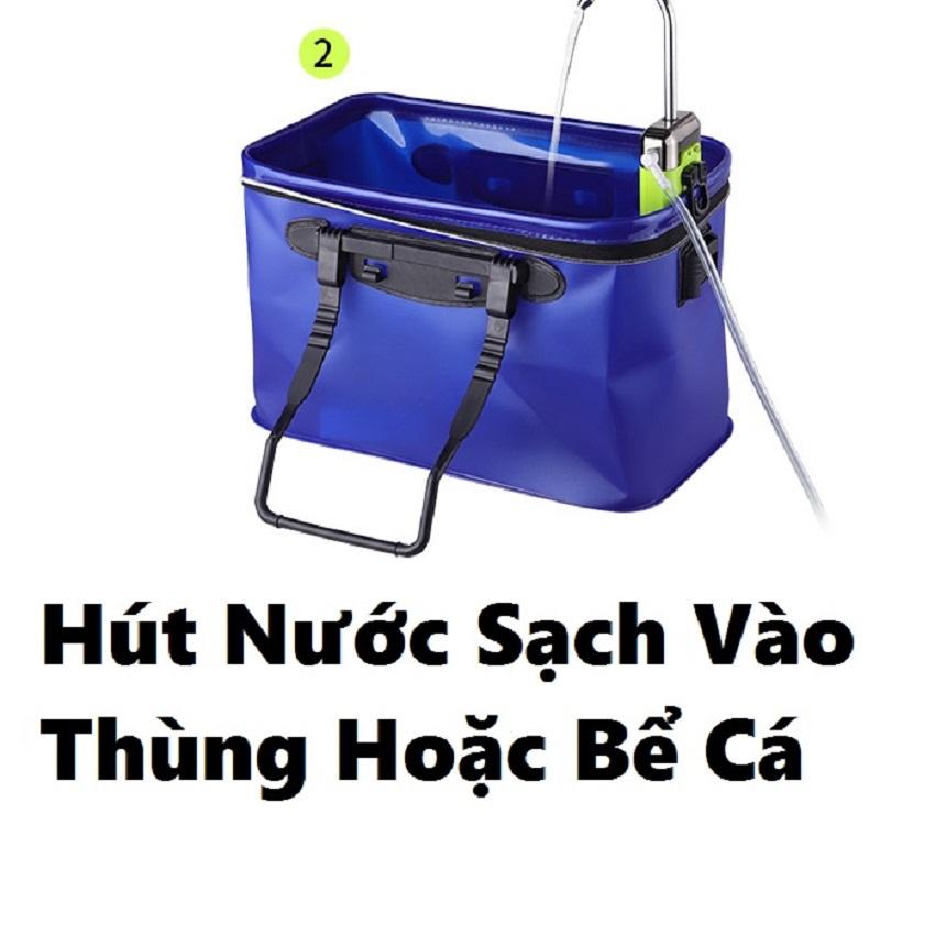 Máy Sục OXY Hồ Cá,Sục Khí Bể Cá, Lọc Nước,Bơm Và Xả Nước Thùng Cá Cao Cấp Có Đèn Soi Tiện Lợi SPK-15