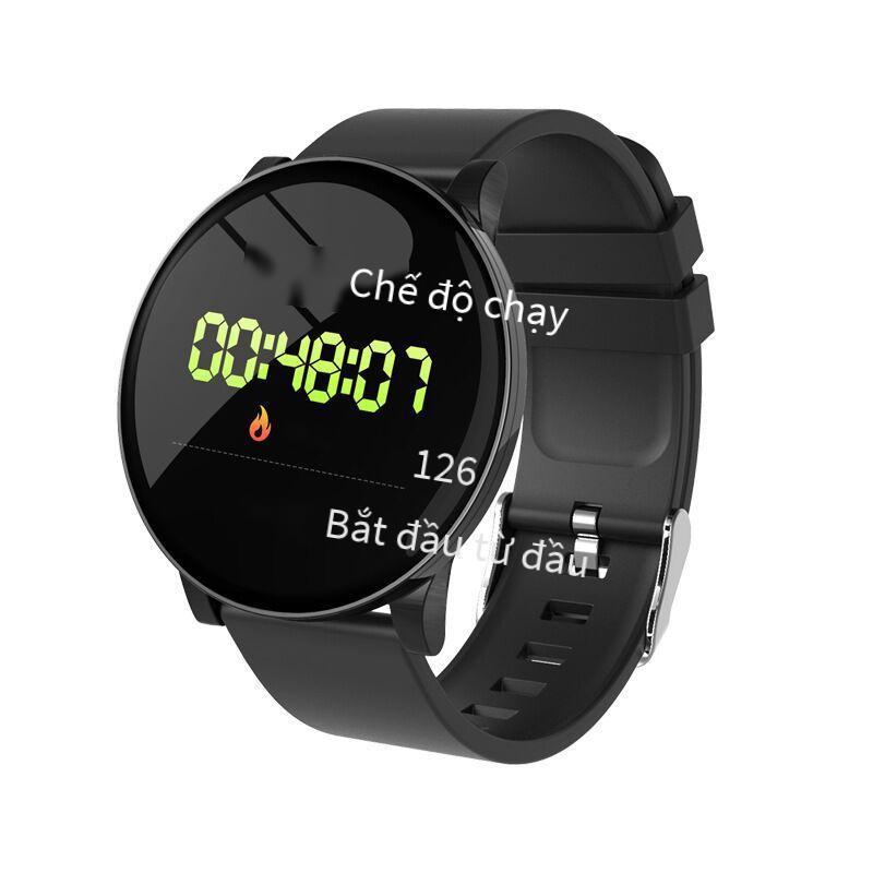 Giá Thấp Nhất Mới W8 Vòng Tay Thông Minh Bluetooth Thể Thao Đo Quãng Đường Đi Nhịp Tim Theo Dõi Sức Khỏe Màn Hình Tròn Vòng Tay Thông Minh