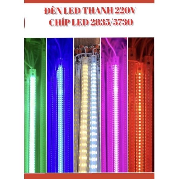 Đèn led thanh 220v 2835/5730 30cm,50cm,100cm đơn và đôi siêu rẻ