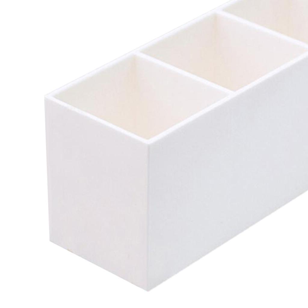 3x Table Acrylic Makeup Nail Art Brush Pen Holder 3 Dividers Lipstick Case Box