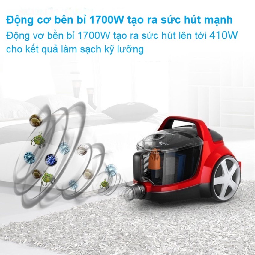 Máy hút bụi Philips PowerPro Active FC8632 Serial 5000 công suất 1700W - Hàng Nhập Khẩu