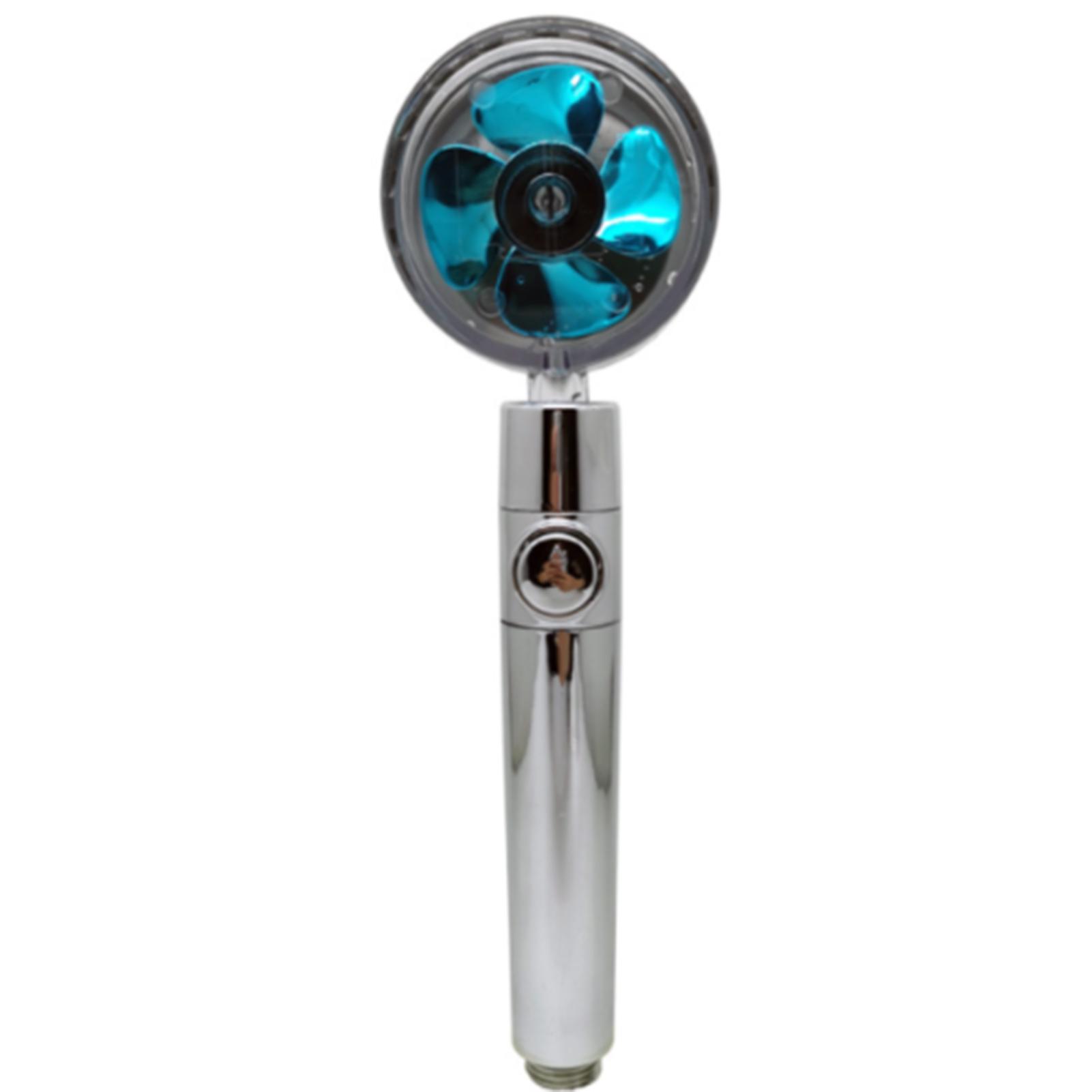 Đầu Vòi Hoa Sen Cánh Quạt Turbo Áp Suất Cao Cầm Tay Xoay 360 ° Phím Bật Tắt