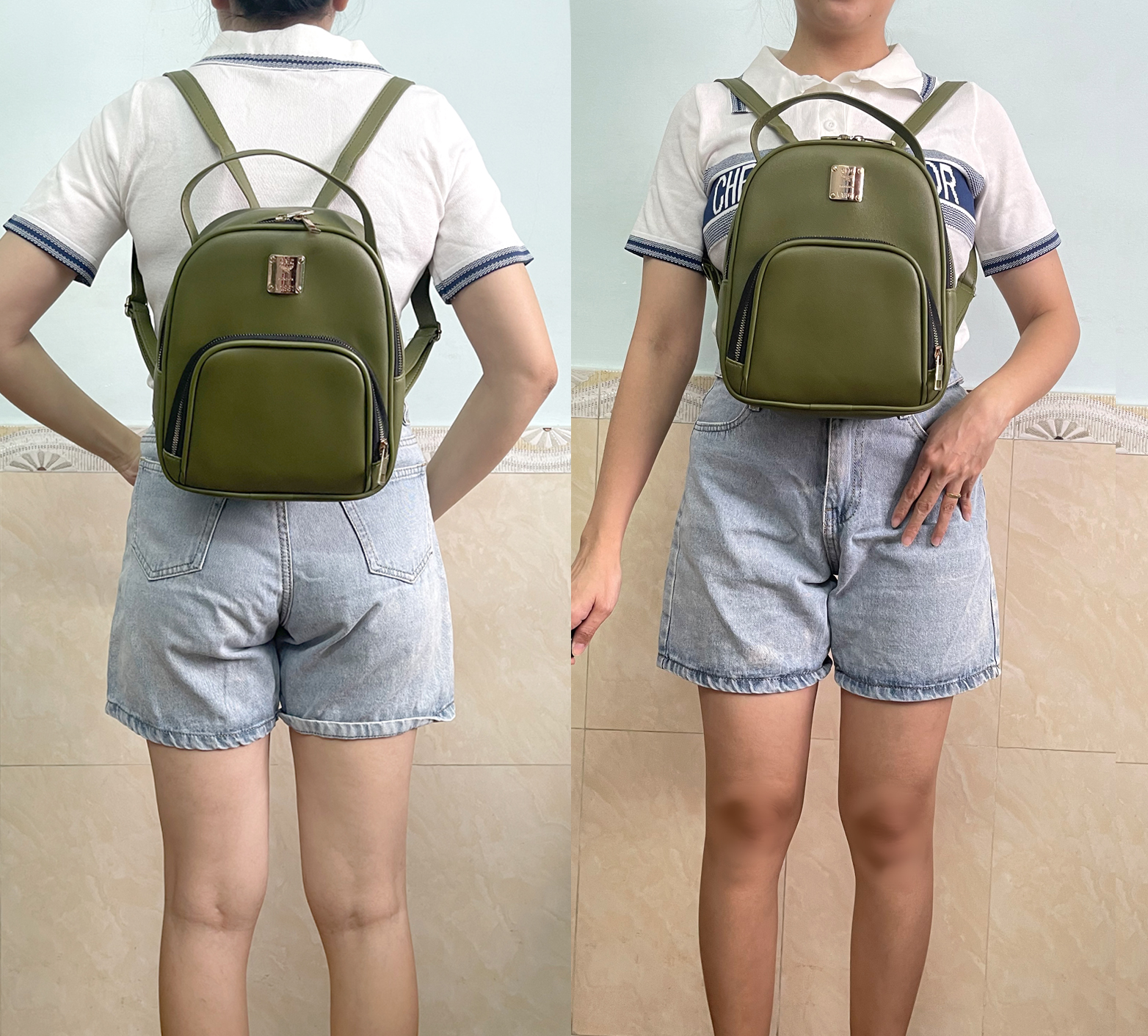 Balo Thời Trang Đi Chơi, Balo Da Pu Cho Bạn Nữ Mh231