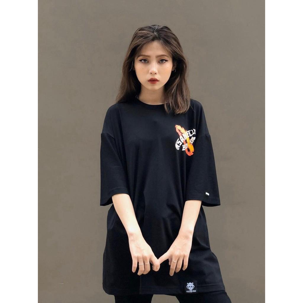 VH TYA Áo Thun Tay Lỡ Phom Rộng, Unisex nam nữ 45-80kg,In Hình insanecld, Vải TC 75% Cotton