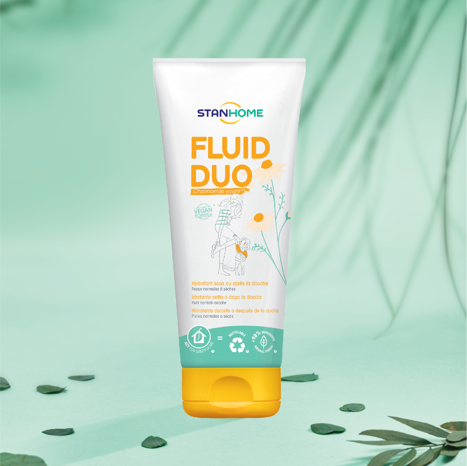 Kem dưỡng ẩm cho da khô, da nhạy cảm Stanhome FLuid Duo Chamomille 250ml- bản limited