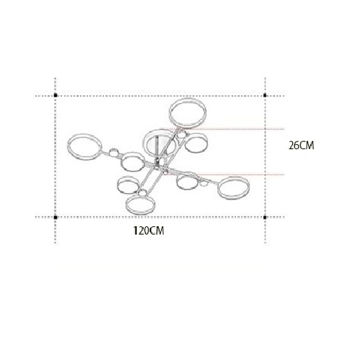 Đèn chùm LED NOFER sang trọng, hiện đại với 3 chế độ ánh sáng.