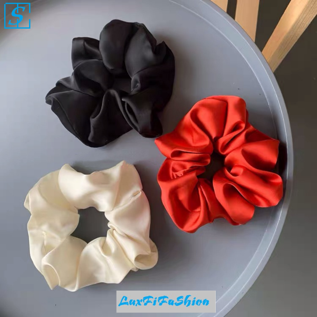 Combo 3 Dây Buộc Tóc, Cột Tóc Scrunchies Không Hoạt Tiết Mã:LFFSW01