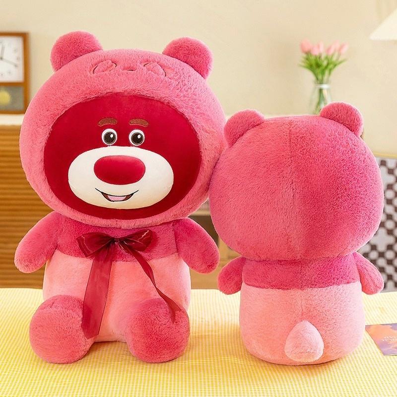 Gấu Dâu Lotso Đỏ Đeo Nơ - Lotso Dâu Cao Cấp