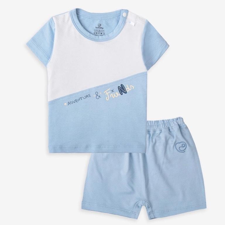 Bộ cộc tay Bamboo cotton Bu baby BBC130101 cho bé từ 6 tháng đến 4 tuổi - Hồng