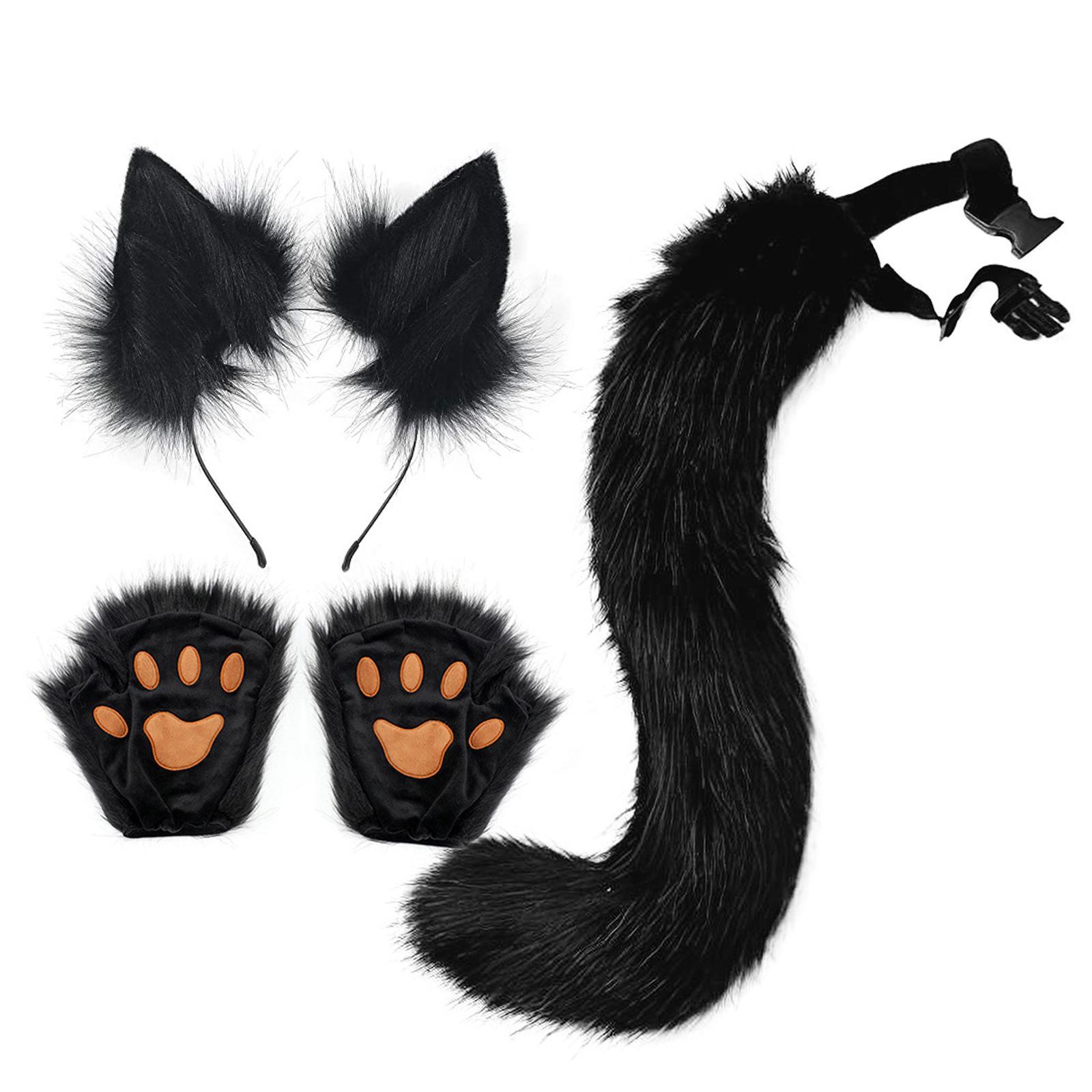 Ears and Tail Cosplay Props, Lolita Hair Accessories Plush