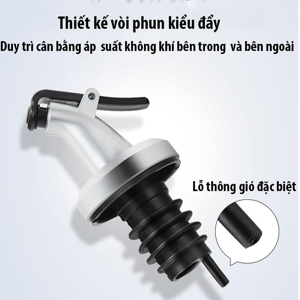 Chai đựng dầu ăn, bình đựng dầu ăn thủy tinh được bọc inox chống vỡ có vạch đo dung tích, thiết kế decor tuyệt đẹp SRV98