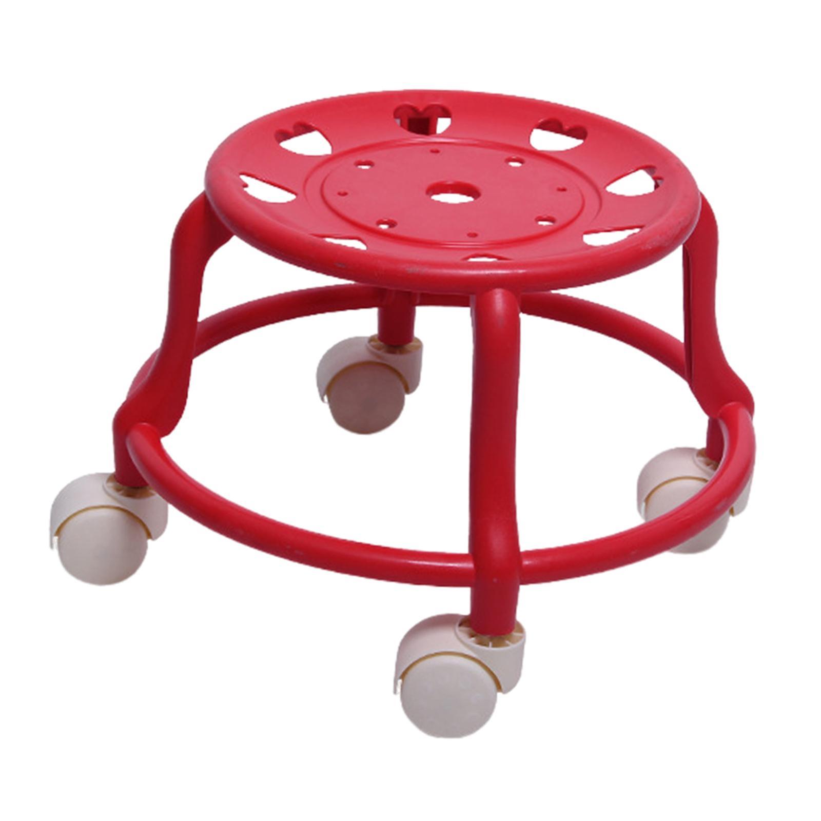 Low Roller Stool Comfortable Small with Universal Wheels for Kids and Adults