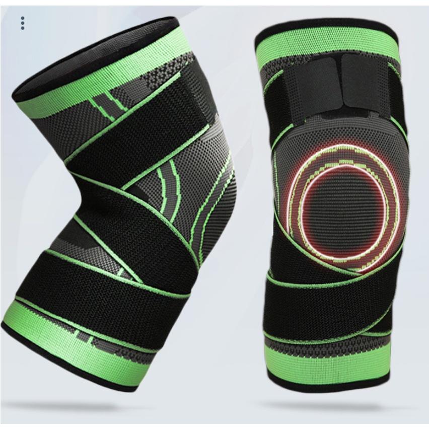 Miếng Bó Gối Và Dây Cuốn Nén Full Thể Thao Vải Dệt Kim Chơi Đá Bóng Nhẩy cao leo núi xe đạp cầu lông