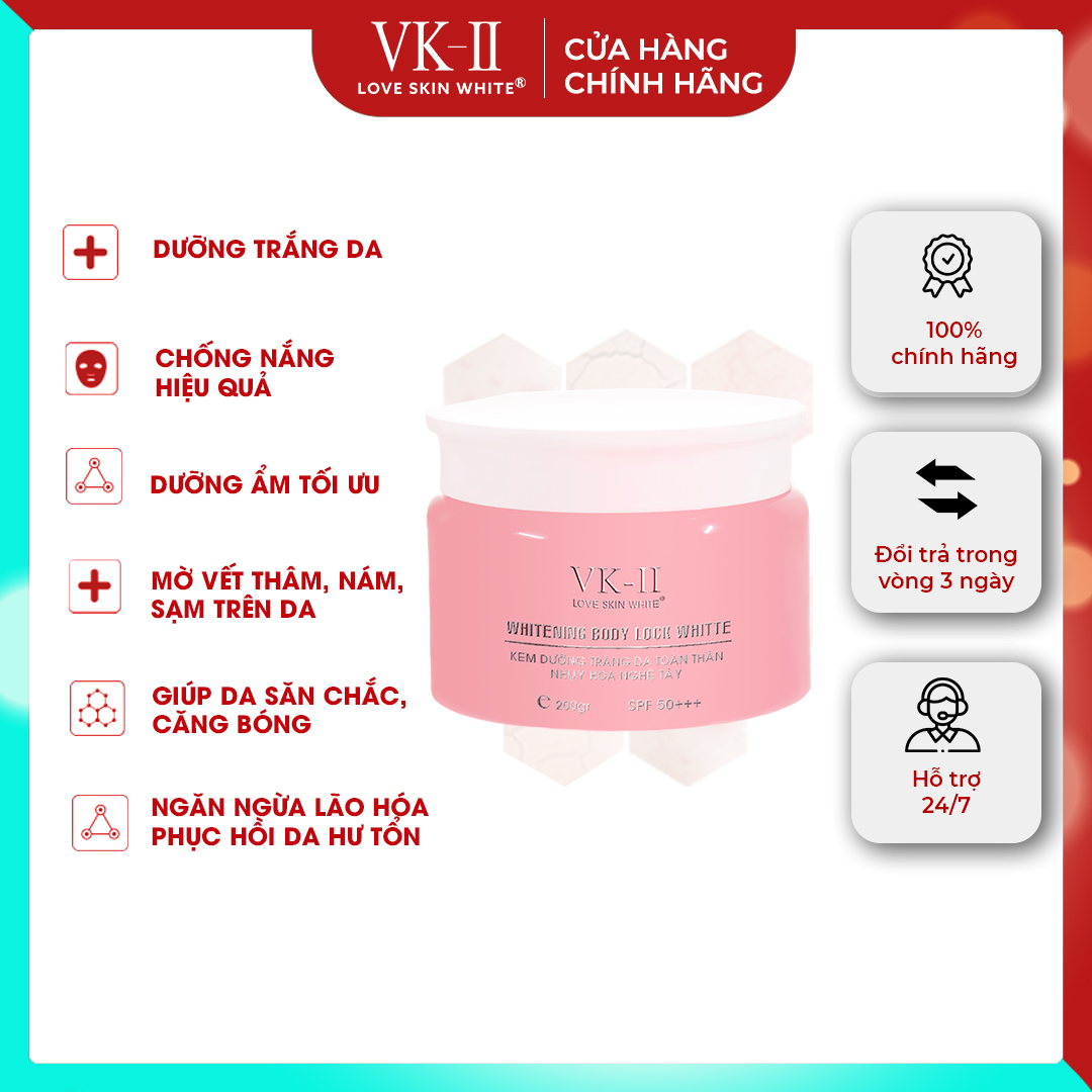 Kem Body Dưỡng Trắng Da Nhụy Hoa Nghệ Tây 200g VK II