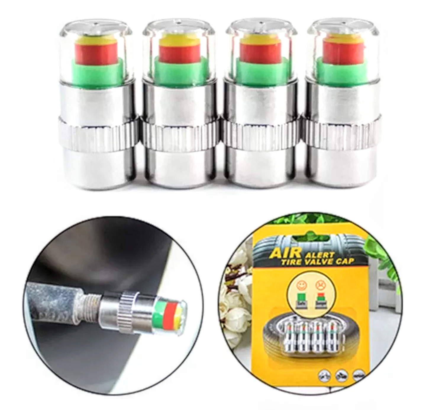 ĐẲNG CẤP VỚI BỘ 4 NẮP ĐẬY CHÂN VAN BÁO ÁP XUẤT LỐP XE MÁY XE HƠI ÔTÔ CAO CẤP