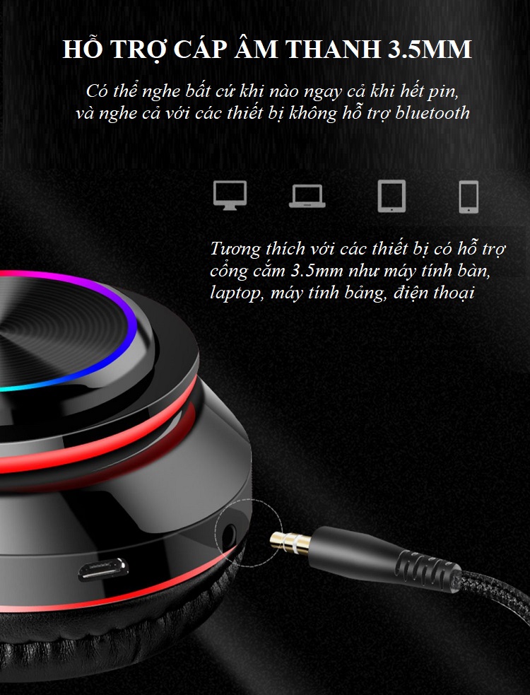 Tai nghe headphone không dây bluetooth B.39