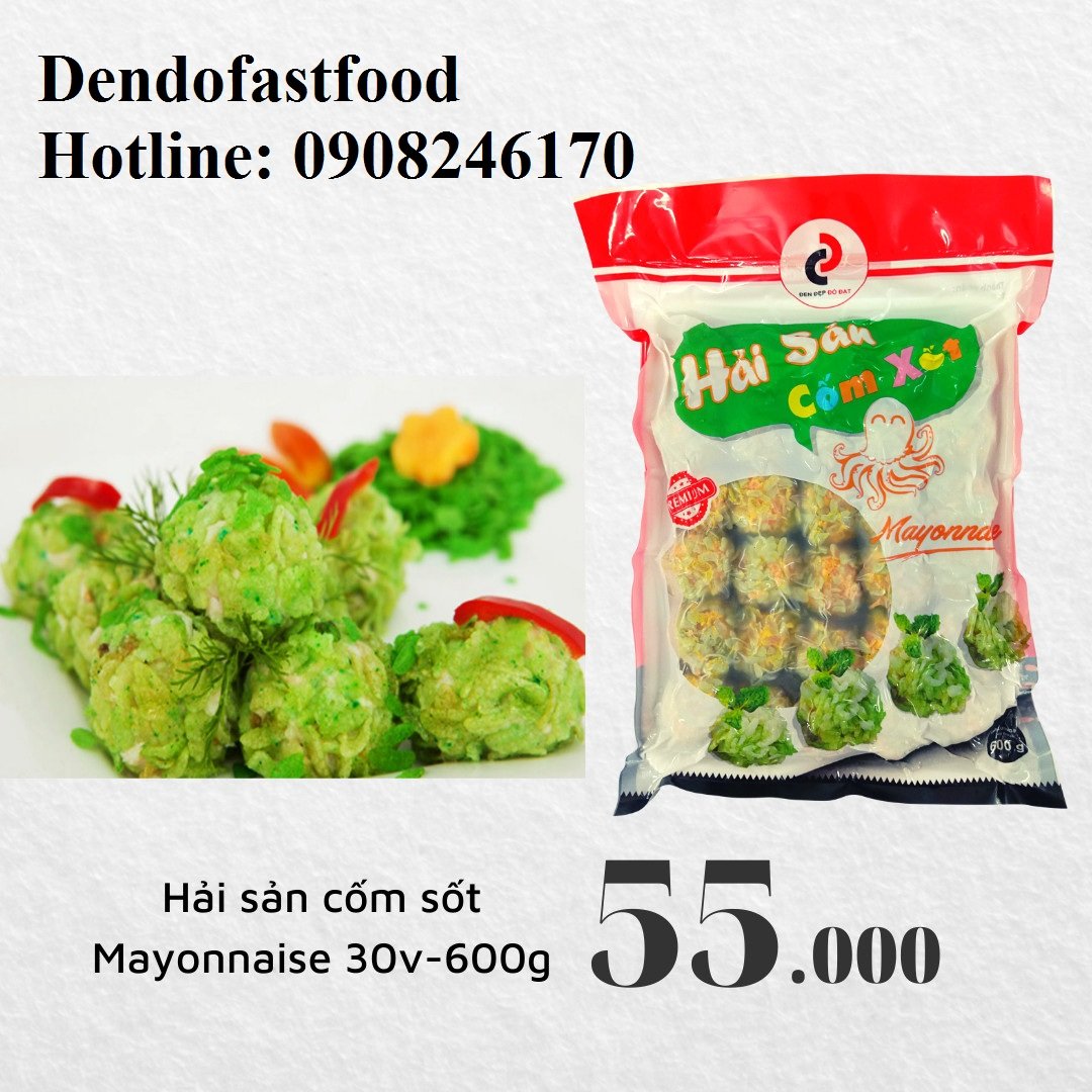 Hải sản cốm xốt Mayonnaise 30v - 600g Cty ĐEN ĐỎ