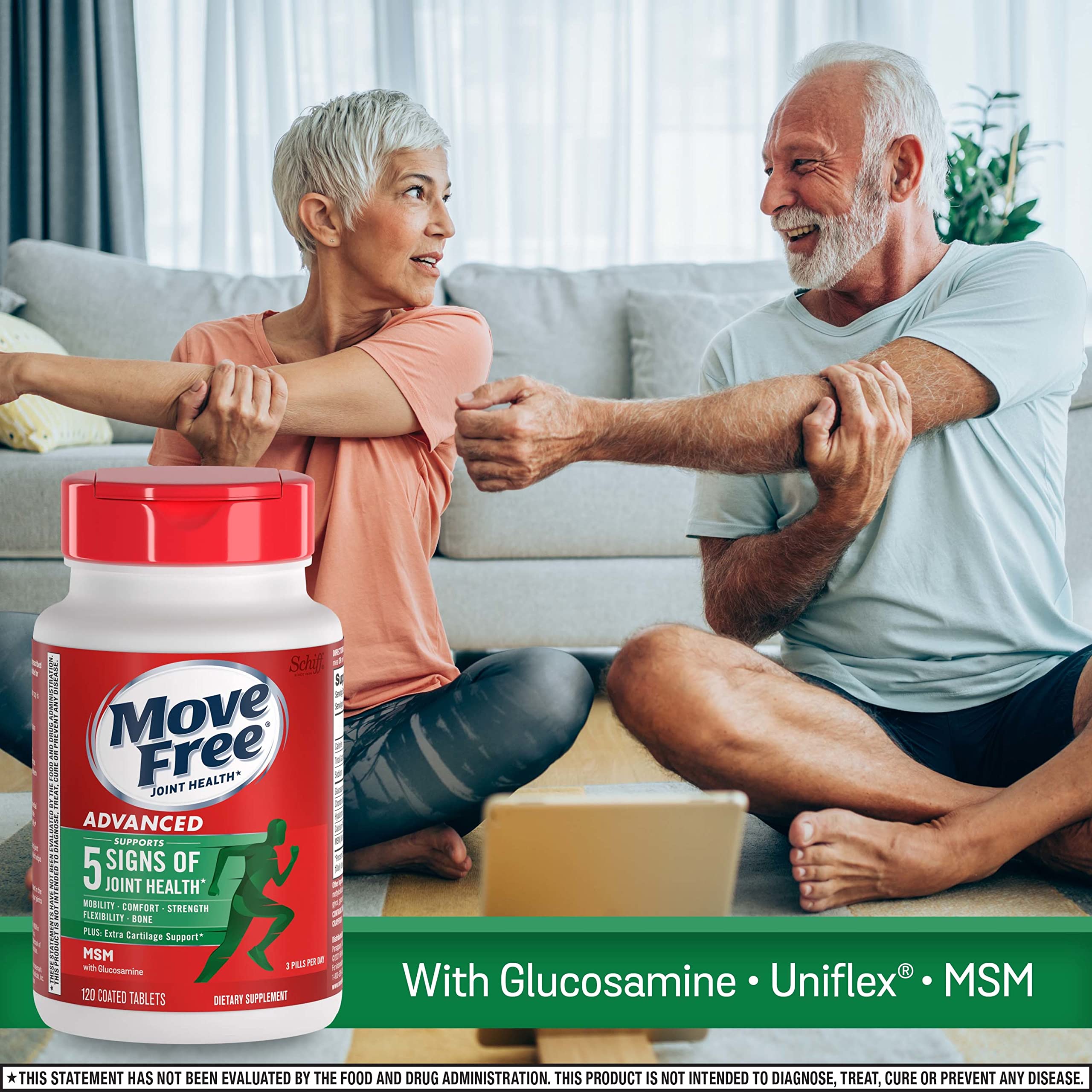 Viên khớp Mỹ Schiff Move Free Advanced MSM Glucosamine 120 viên date mới - Hàng chính hãng