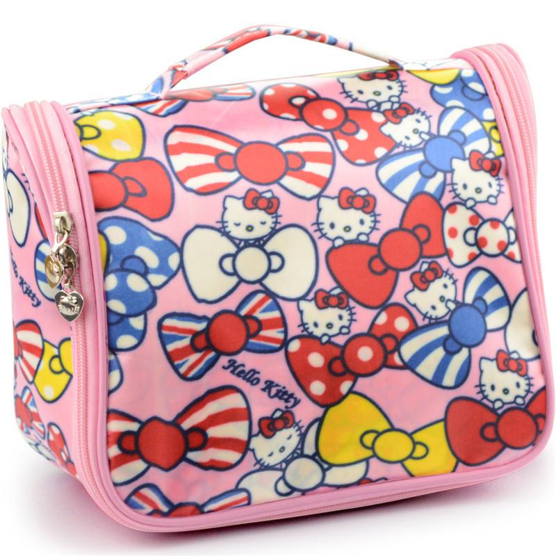 Sanrio Hoạt Hình Dễ Thương Hello Kitty Túi Xách Tay Công Suất Lớn Túi Đựng Mỹ Phẩm Oxford Vải Du Lịch Di Động Túi Bảo Quản