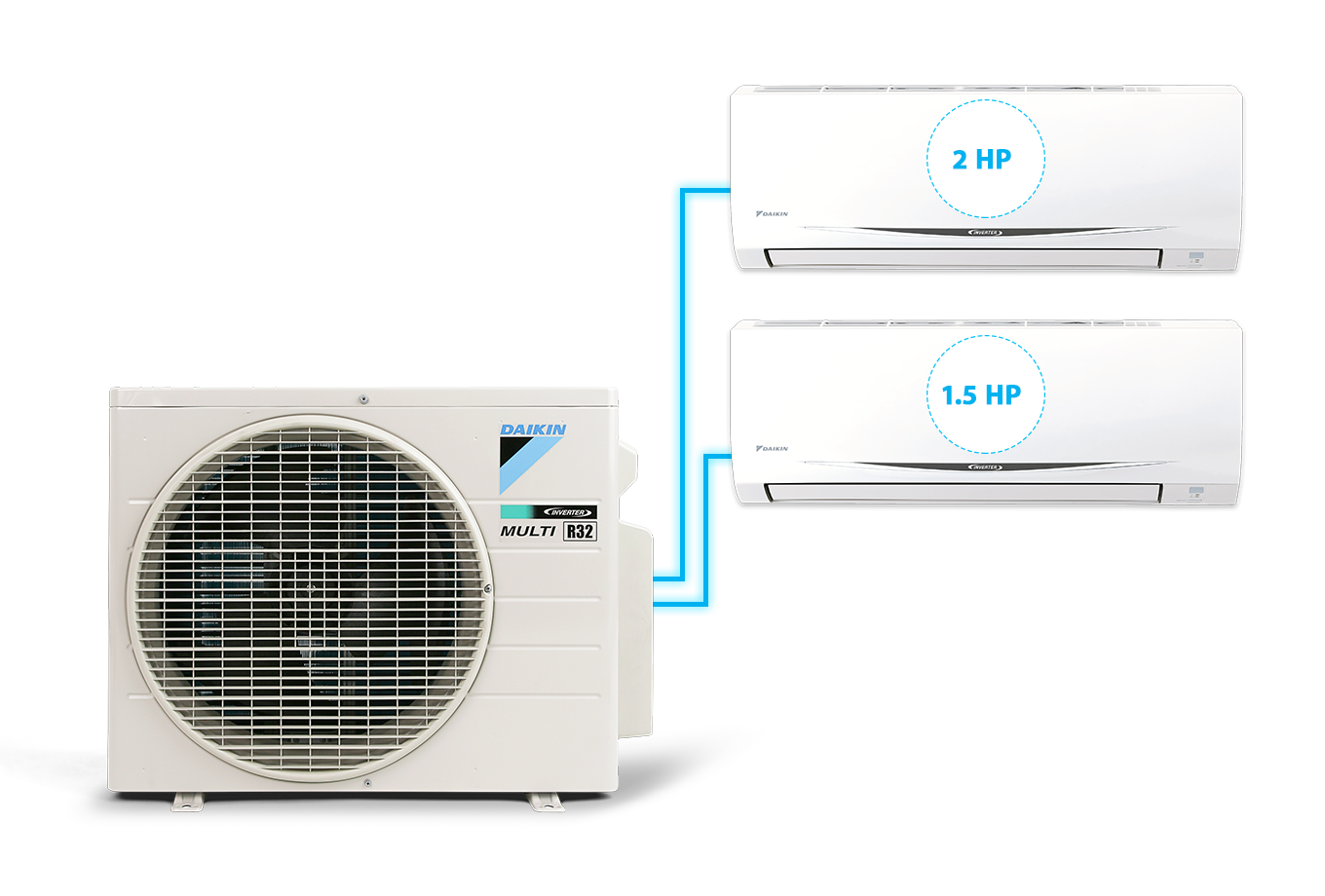 Hệ Thống Máy Lạnh Multi S Daikin MKC70SVMV/CTKC35RVMV+CTKC50RVMV Gas R32 Treo Tường Inverter 1 Chiều Lạnh Hàng Chính Hãng - Chỉ giao tại HCM