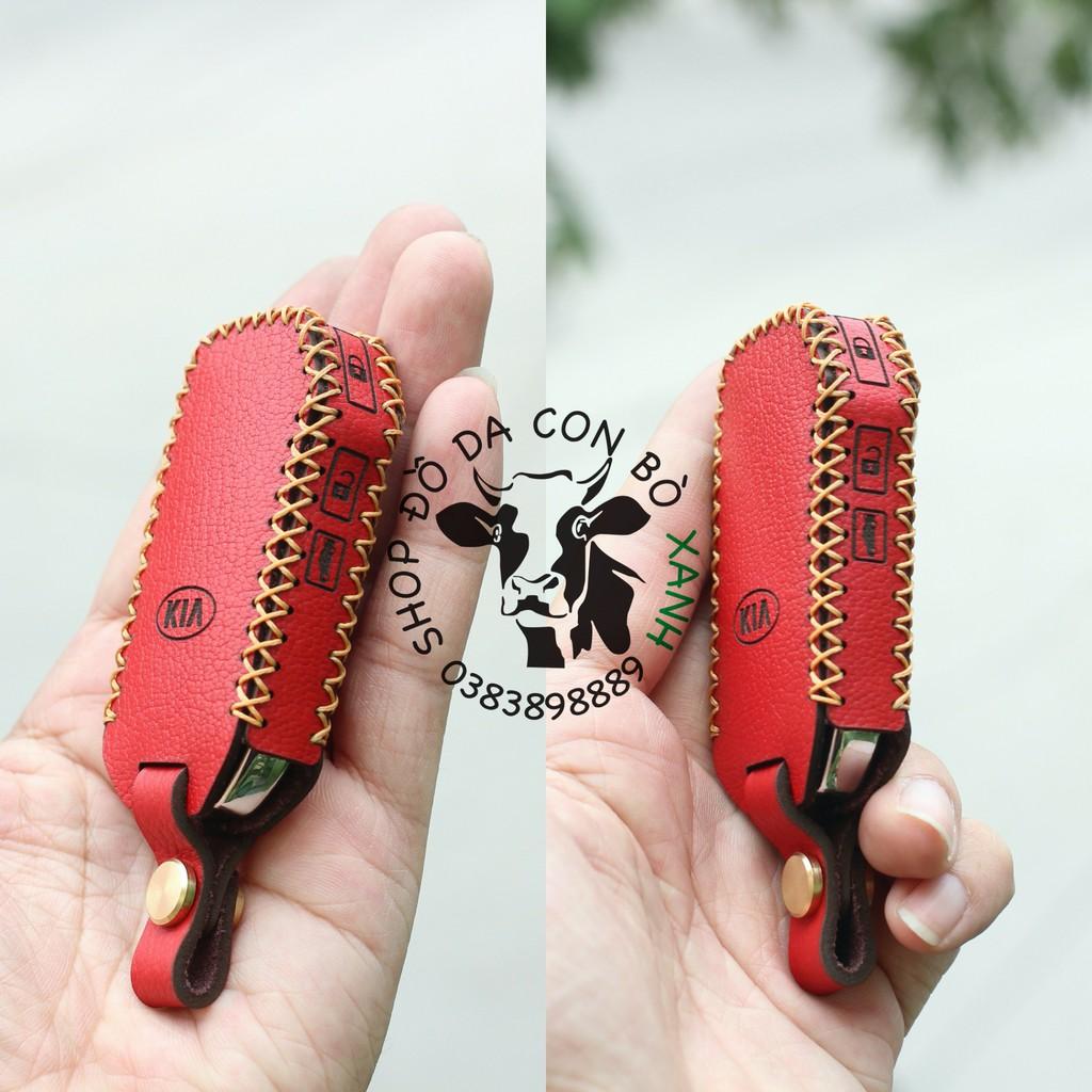 Bao da dành cho Chìa Khoá KIA cerato 2019, 2020, 2021 handmade Da Thật 009