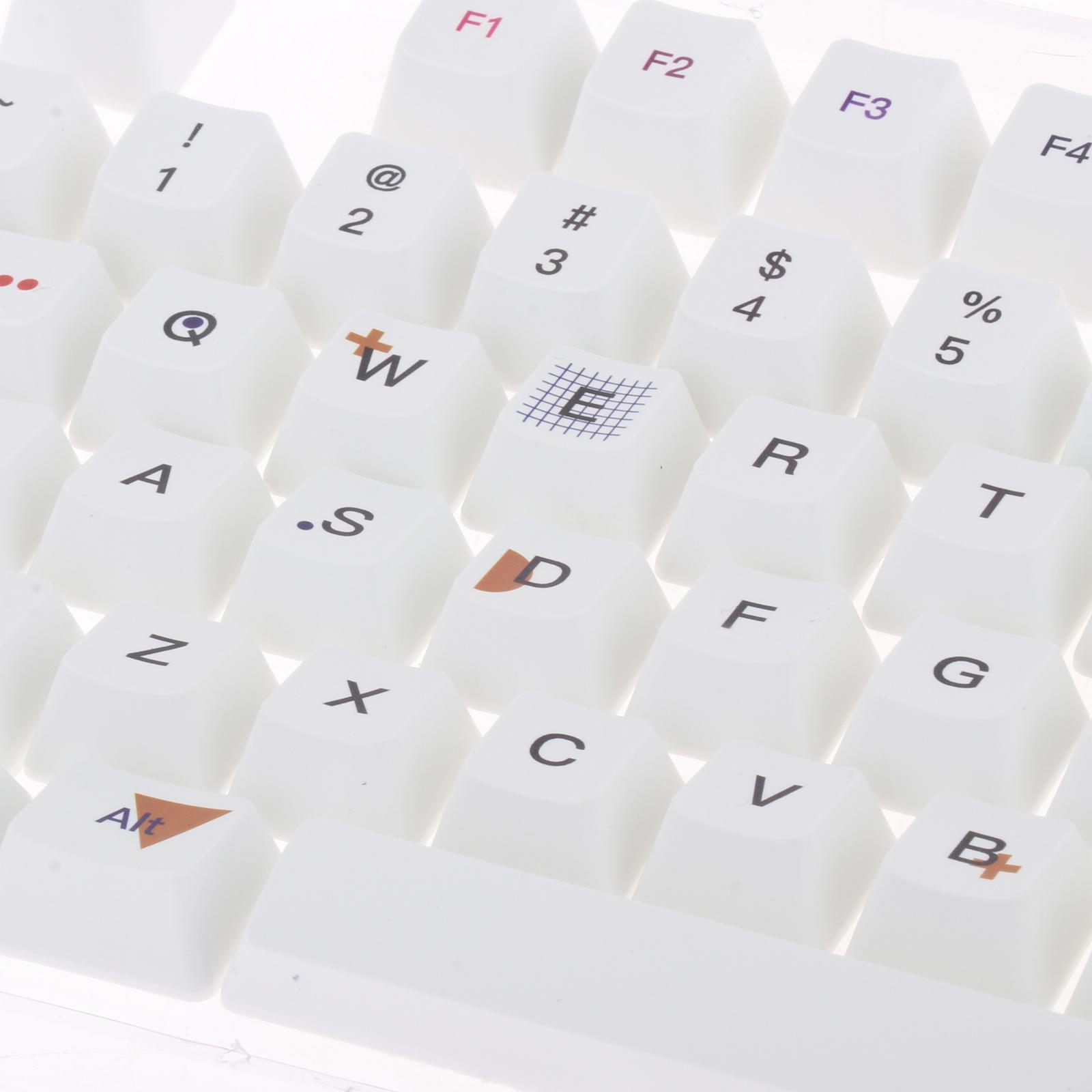 PBT Keycaps, Thermal Dye Sublimation PBT Keycaps Set OEM Profile 108 Keycap Set for MX for Switches Mechanical Gaming Keyboard