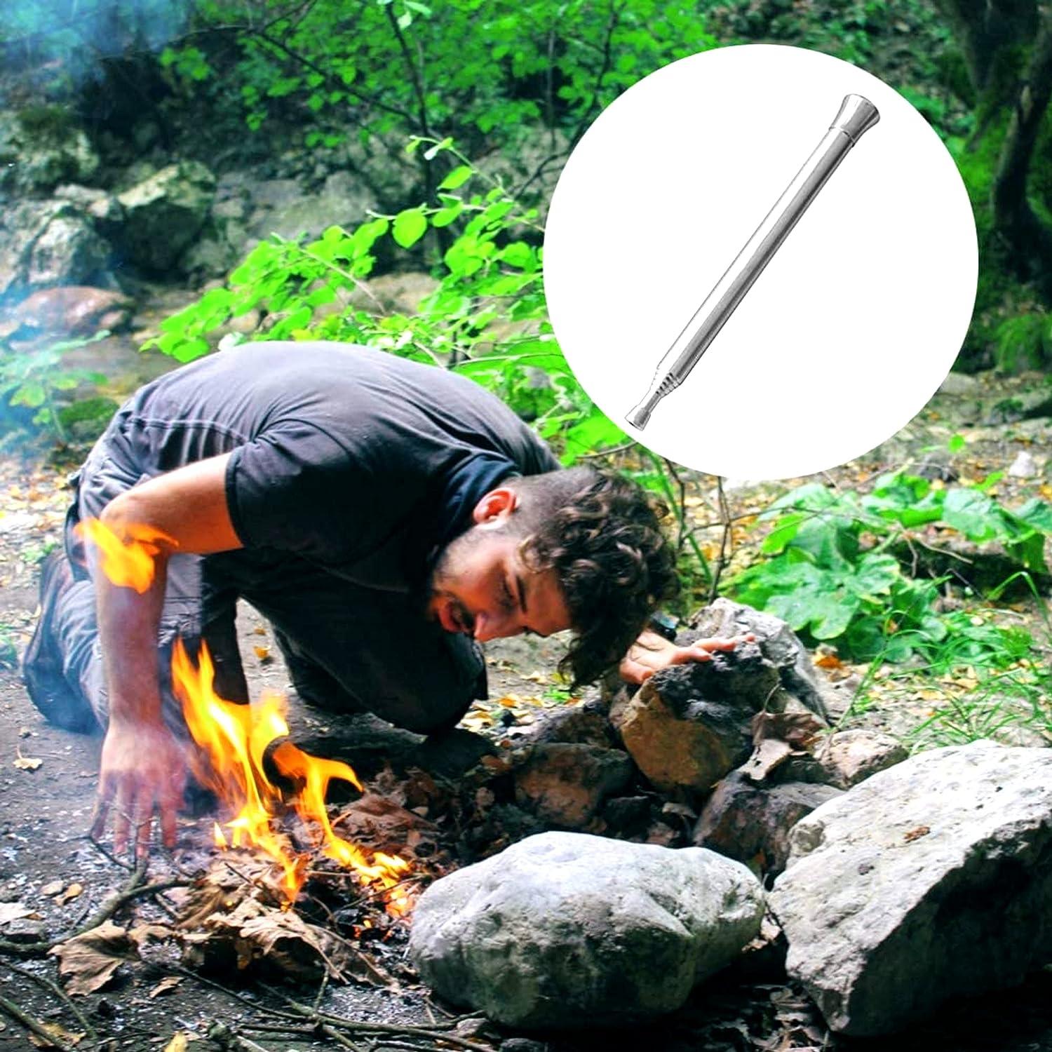 Bellows bằng thép không gỉ - Rất nhiều 2 - Tính năng kính thiên văn có thể gập lại bằng thép không gỉ túi thép không gỉ túi nhung cho bộ dụng cụ sinh tồn bằng lửa