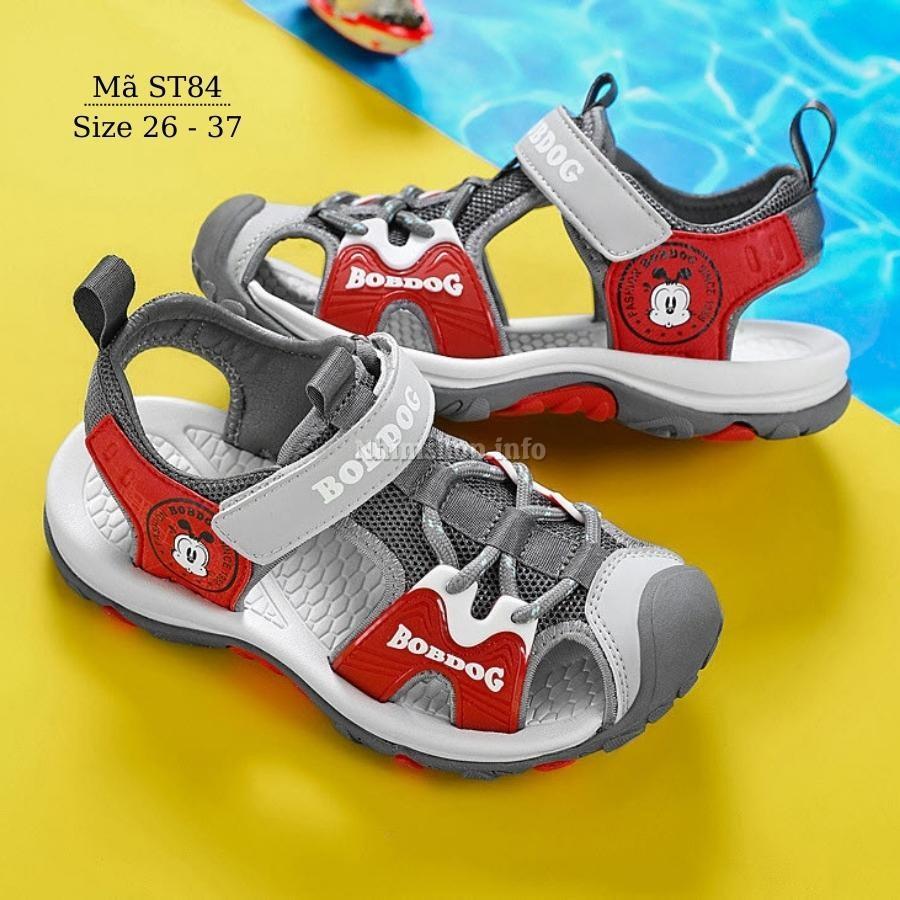 Giày sandal bít mũi bé trai 3 - 12 tuổi dép rọ Bobdog dáng thể thao khỏe khoắn năng động đi học đi biển cho trẻ em ST84