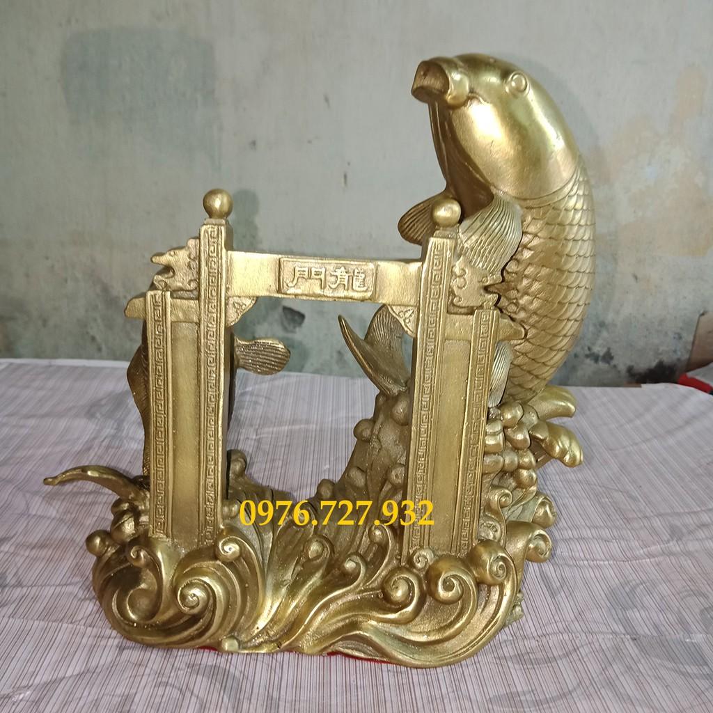 Tượng cá chép vượt vũ môn, tượng cá chép vượt vũ môn cao 20cm