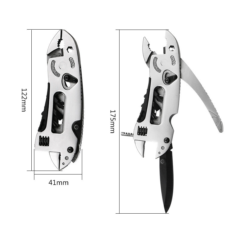 Kềm 13 chức năng,Bộ Kìm, dao, cờ lê, tô vít mini đa năng, Kìm đa năng ngoài trời, Kìm Cắm Trại Lưỡi Cờ Lê đa năng, Kìm ngoài trời đa chức năng