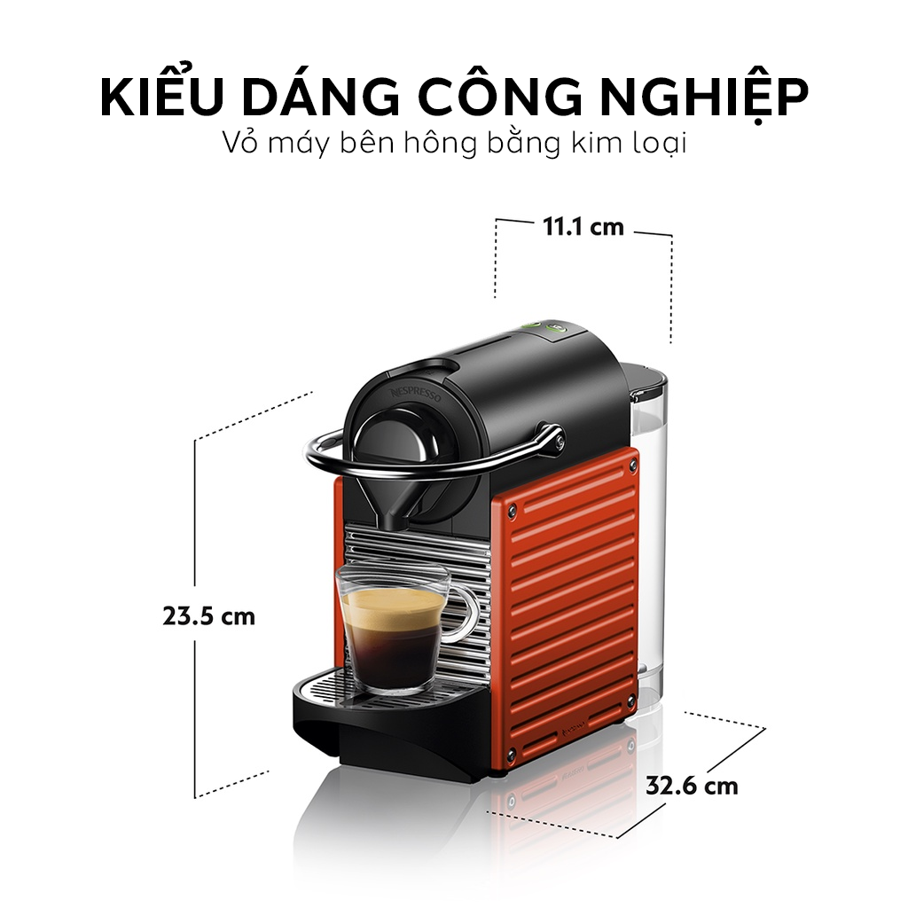 Máy pha cà phê Nespresso Pixie Đỏ - Hàng chính hãng