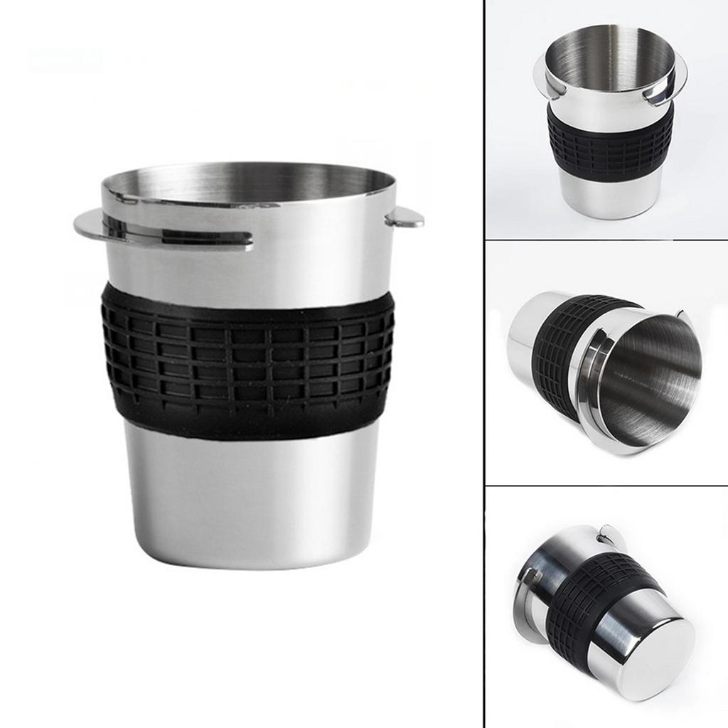 58mm Universal Durable Stainless Steel 120ml Coffee Dosing Cup Coffee Grinder Powder Receiver