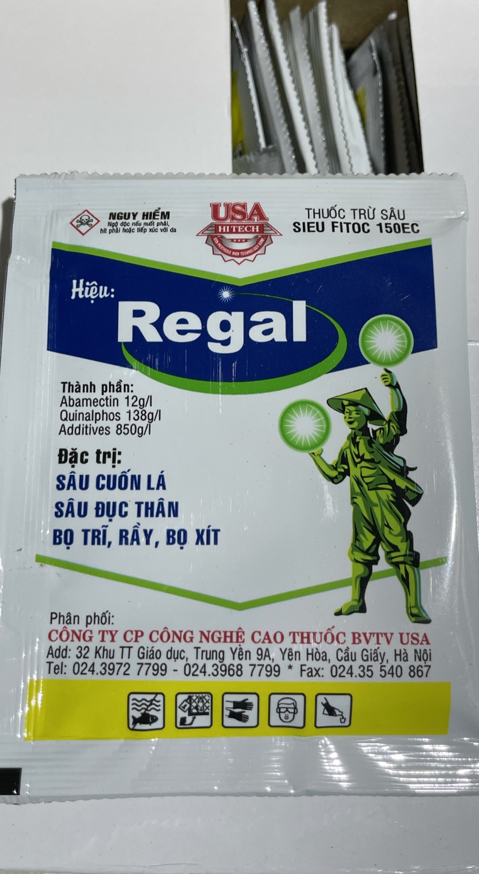 Chế phẩm diệt côn trùng sâu đục thân sâu đo nhện bọ trĩ Regal gói 15ml