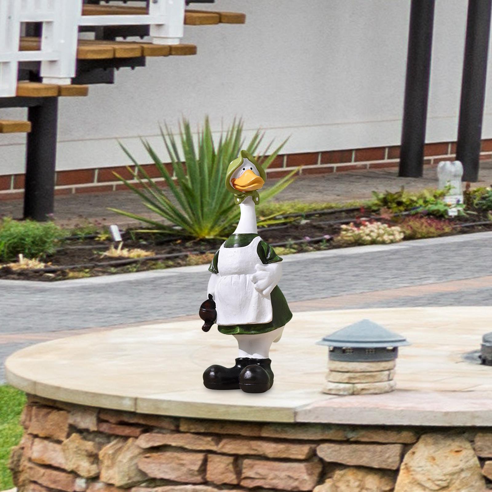 Duck Garden Statues Funny Art Crafts Animal Sculpture for Lawn Patio Desktop