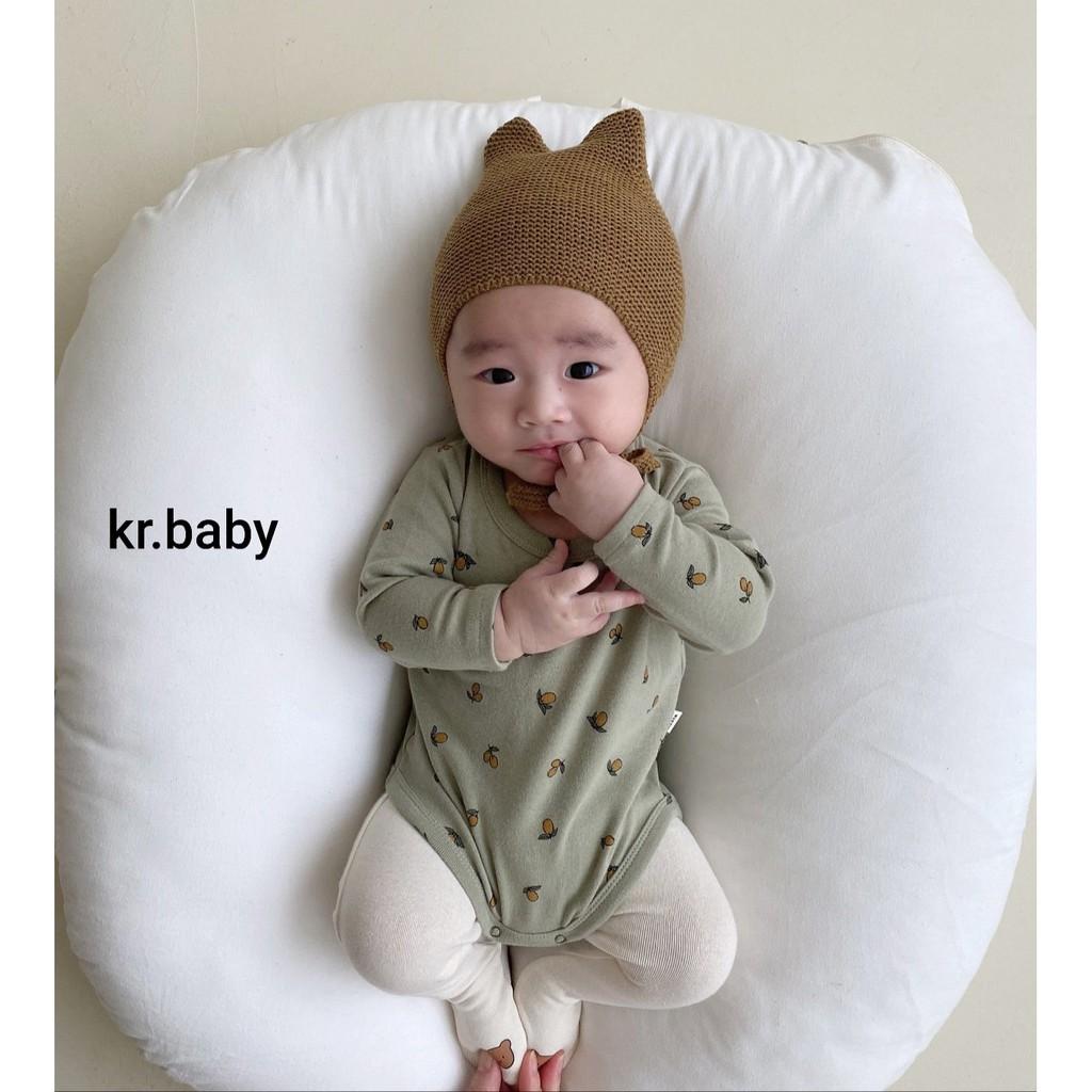 MŨ GẤU LEN BUỘC DÂY MADE IN KOREA