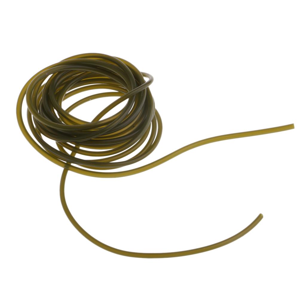 2m Rubber Rig Tube Carp Fishing Rig Sleeves Hook Line Connector Camouflage