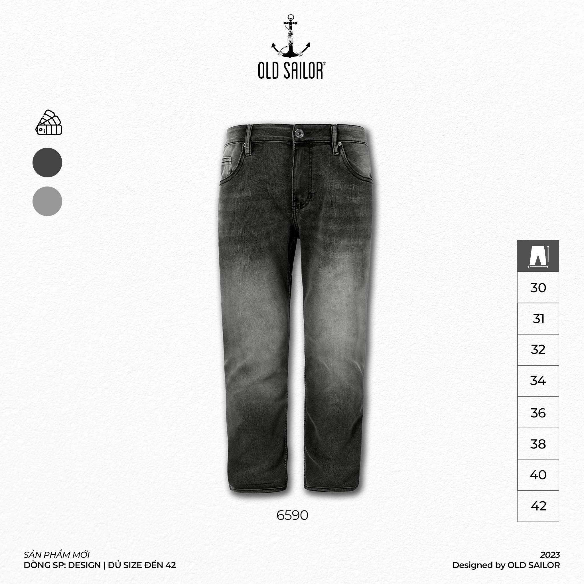 Quần jean nam ống suông Old Sailor - OSL STRAIGHT JEANS - Big size upto 42