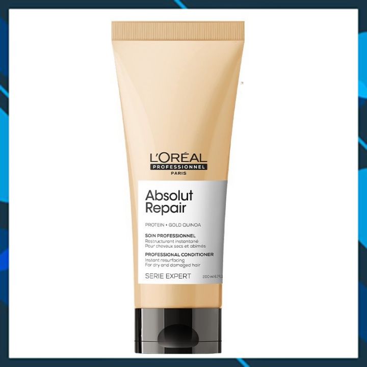 DẦU XẢ L'OREAL SERIE EXPERT ABSOLUT REPAIR CONDITIONER GOLD QUINOA 2021 PHỤC HỒI TÓC HƯ TỔN 200ML