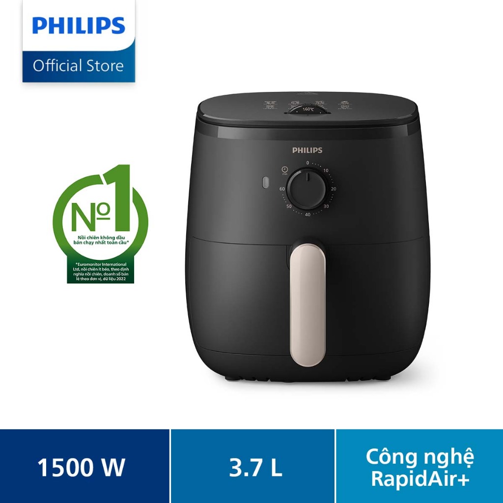 Nồi Chiên Không Dầu Philips HD9100/80 - Hàng Chính Hãng