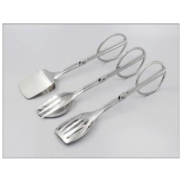Kẹp inox gắp thức ăn hình kéo