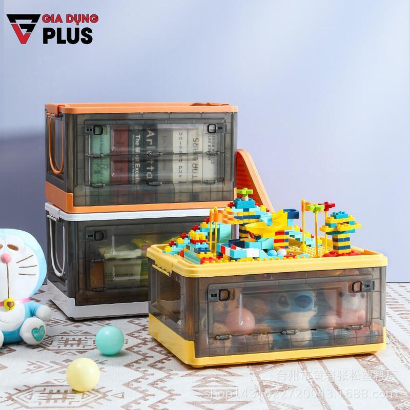 Thùng Đựng Lego, Đồ Chơi, Gấu Bông Gấp Gọn Cao Cấp Cho Trẻ Em (Có Bánh Xe &amp; Tay Xách, Nắp Đậy)