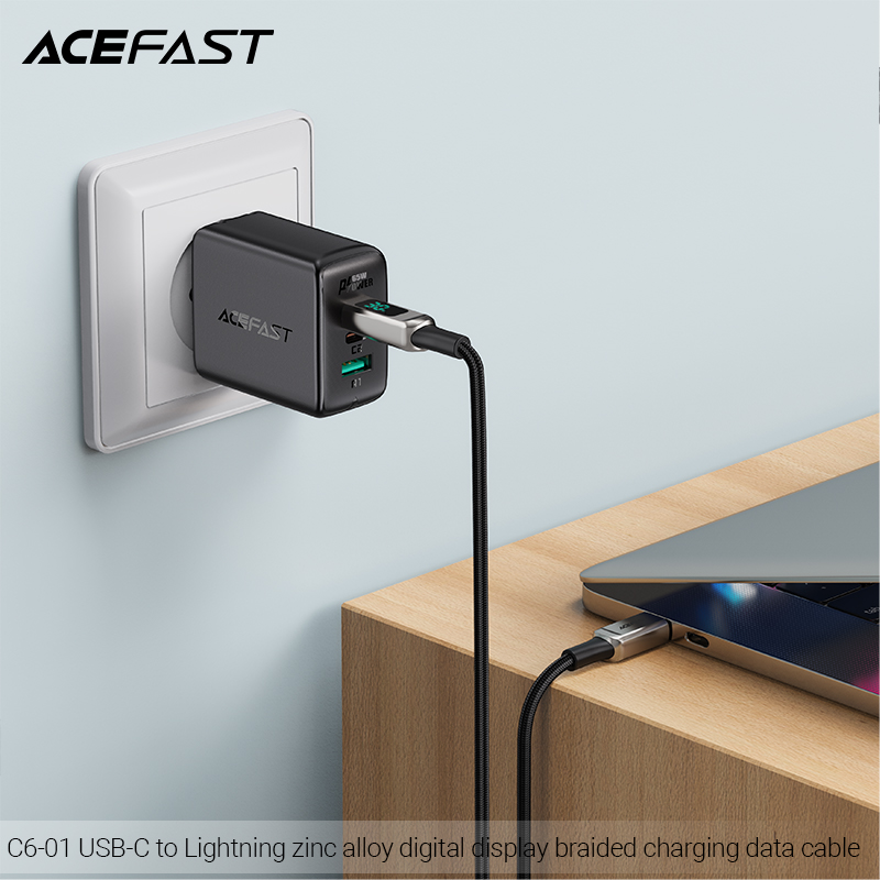 Cáp Sạc Acefast Type C To Lightning 1.2m C6-01 - Hàng Chính Hãng