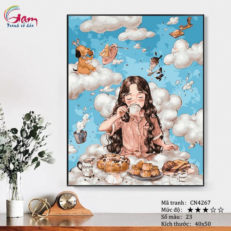 Tranh sơn dầu số hoá tự tô màu Gam CN4267 căng sẵn khung