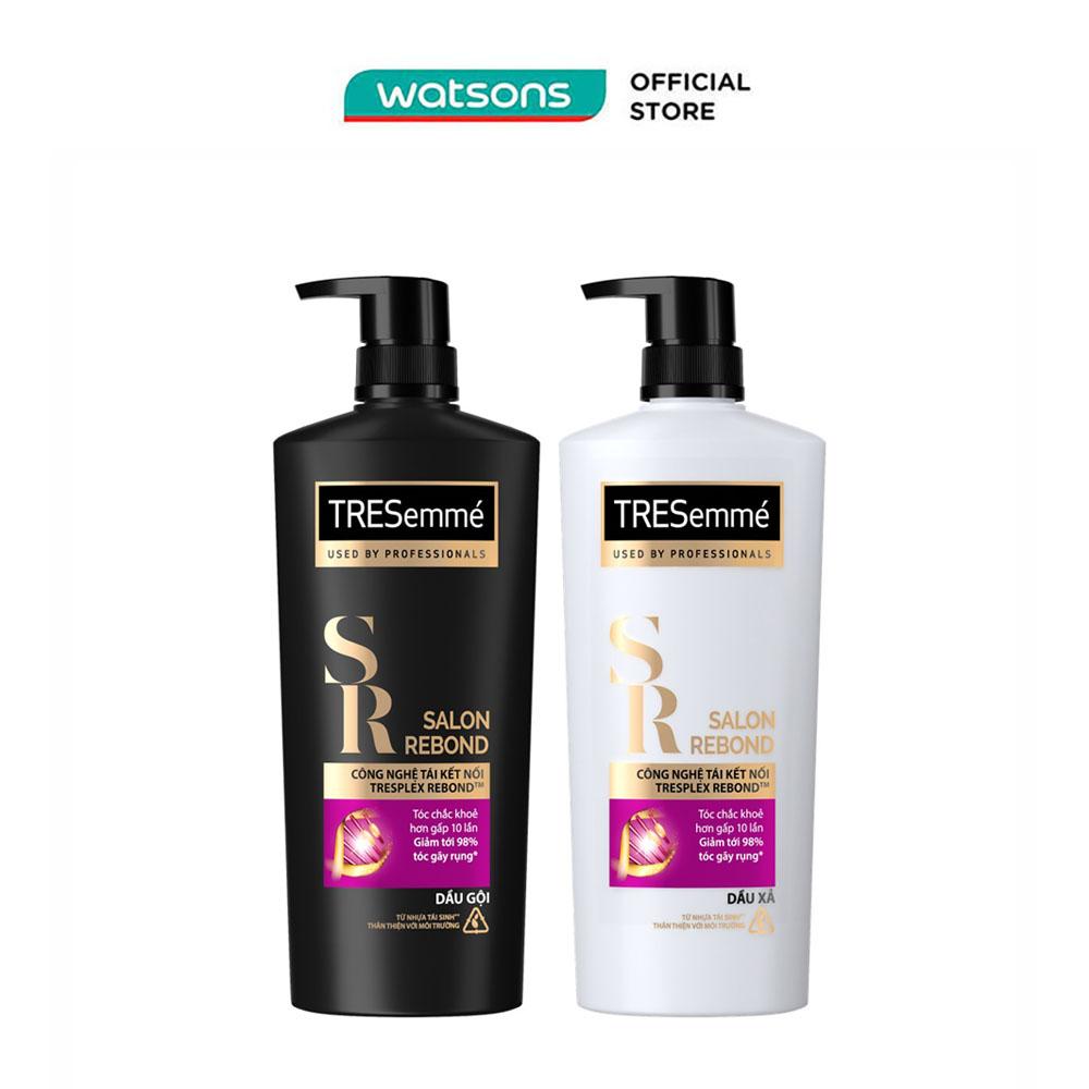 Combo Gội Xả Tresemmé Salon Rebond Dầu Gội 480g(466ml)+ Dầu Xả 480g(490ml)