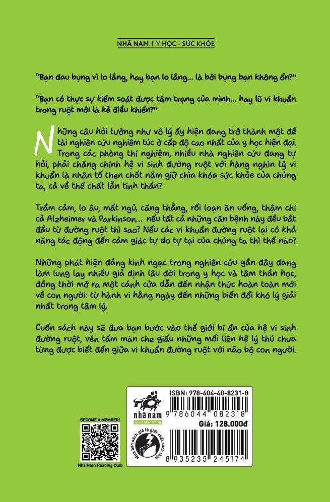 Sách Ruột Khỏe Tâm An - Mối Liên Hệ Lý Thú Giữa Hệ Vi Sinh Đường Ruột Và Cảm Xúc Của Bạn