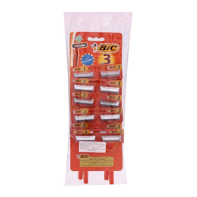 Dạo cạo Bic 3 lưỡi Dây 12 chiếc