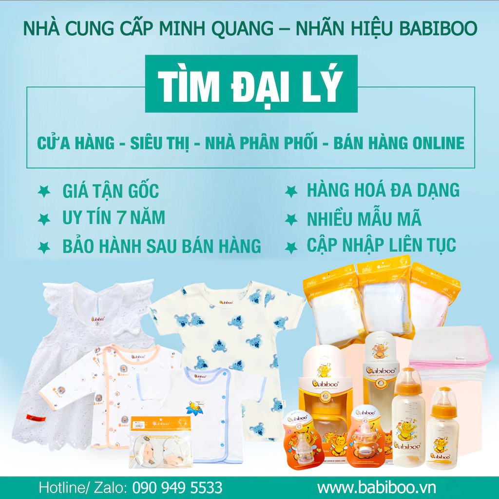 Bộ sơ sinh 100% cotton màu ngắn bác sĩ BABIBOO - BBC19