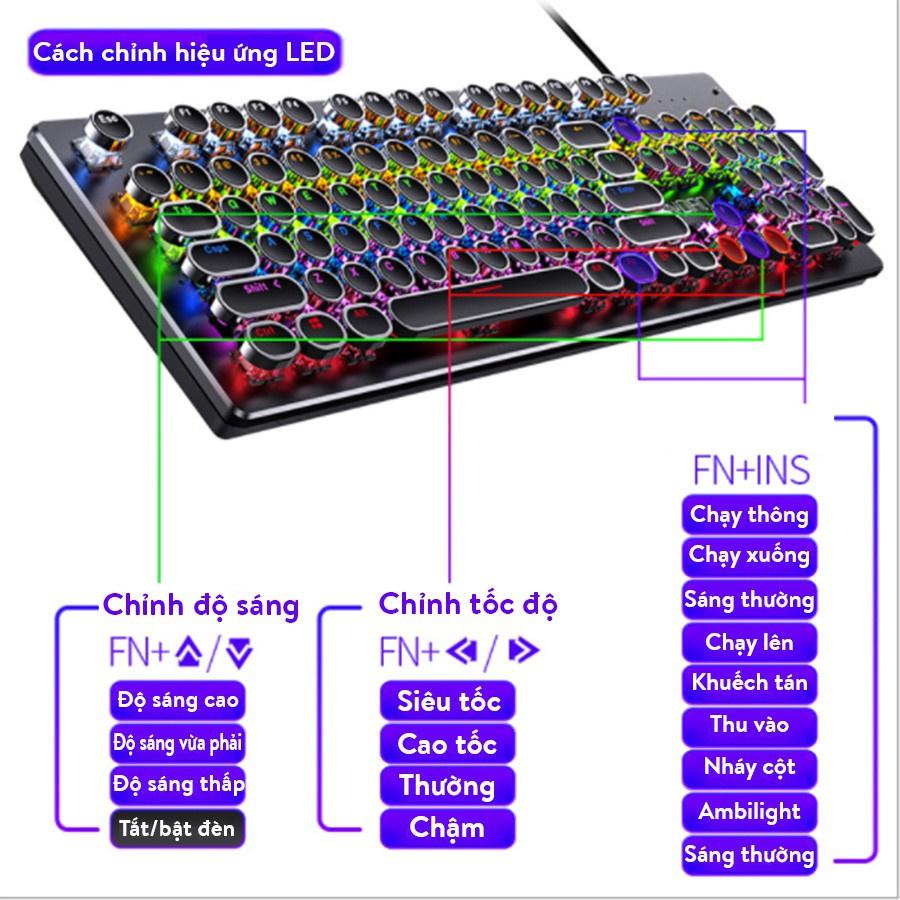 Combo bàn phím cơ và chuột không dây gaming Coputa bàn phím máy tính chuột chơi game T907 và A4