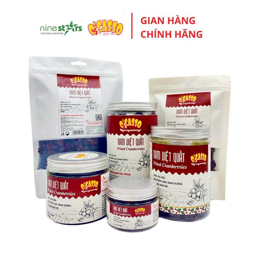 (Canberries) Nam Việt Quất sấy dẻo 100% nhập khẩu Canada _ thương hiệu O'Casso_có nhiều vitamin và các khoáng chất thiết yếu.  Hộp 80g