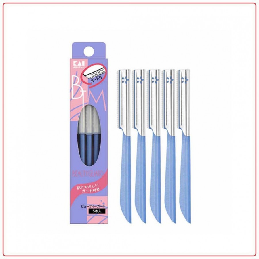 Dao Cạo Lông Mày Cán Dài Lưỡi Thép Không Gỉ Kai Beauty Guard 06616